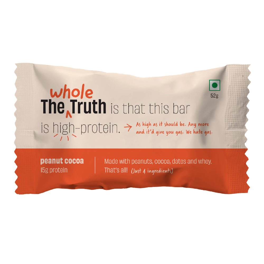 The Whole Truth Peanut Cocoa 15G Protein Bar 52G