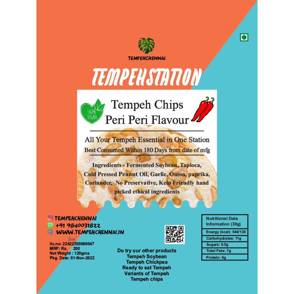 Tempeh Peri Peri Chips 120g