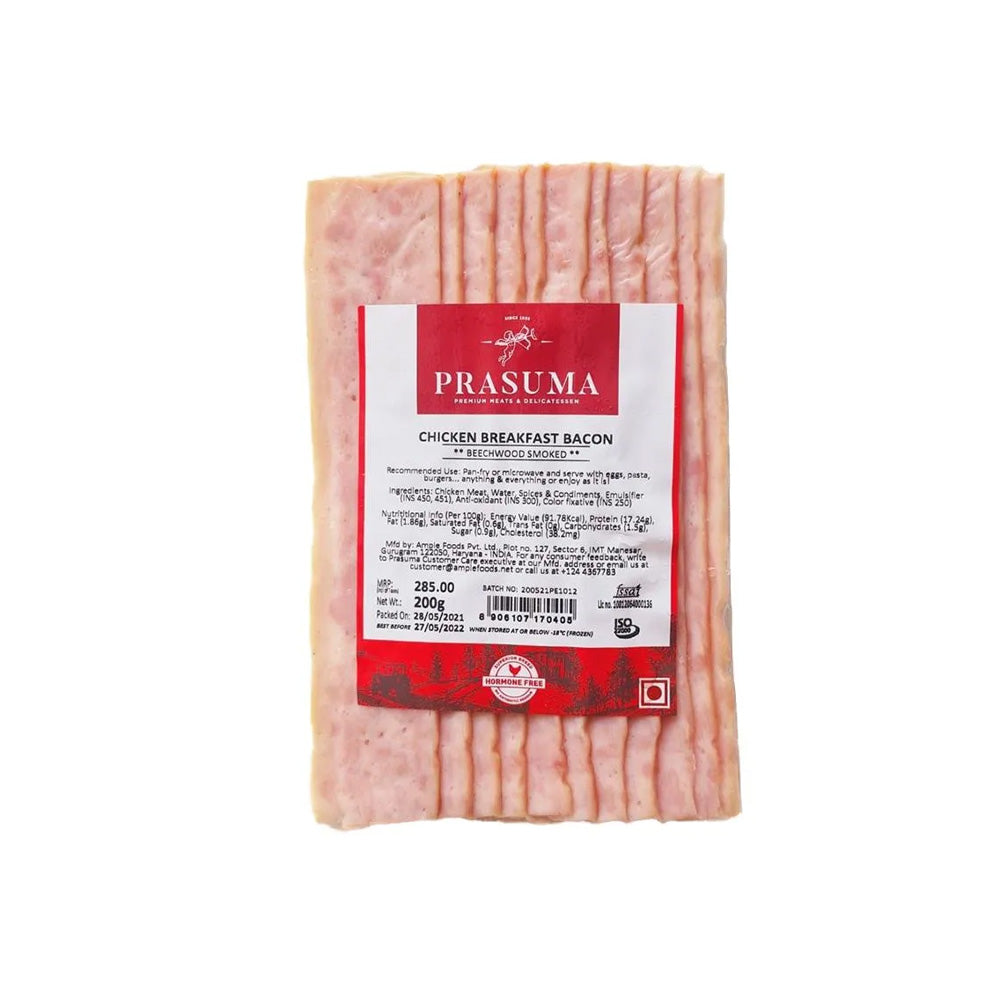 Prasuma Chicken Breakfast Bacon 200g